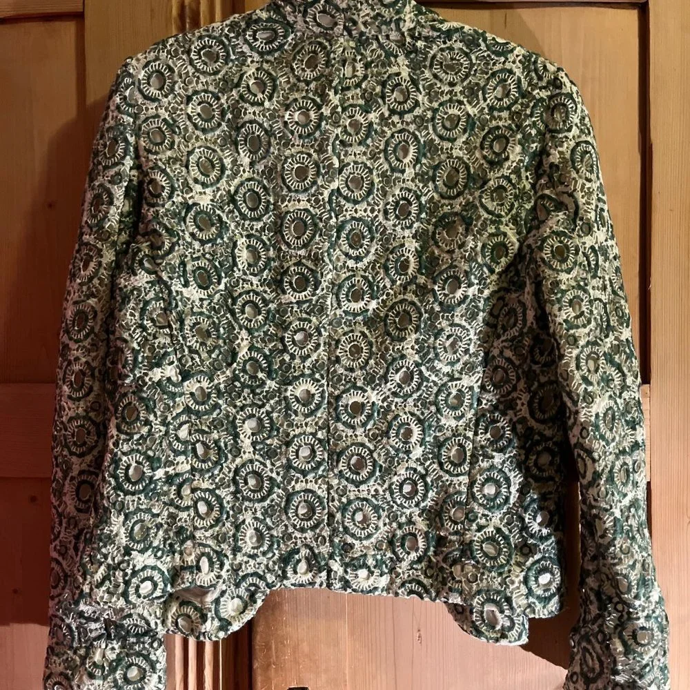 Green & white Zara jacket, size XS - Picture 3 of 5